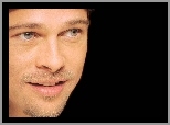 Brad Pitt,niebieskie, oczy, bródka