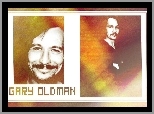 Gary Oldman,wąsy, uśmiech