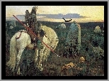 Obraz, Wiktor Wasniecow, Rycerz, Koń, Grób