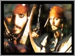 pirat, pistolet, Piraci Z Karaibw, Johnny Depp