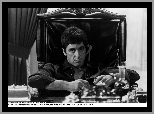 Al Pacino,ciemna, koszula, fotel