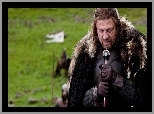 Gra o tron, Game of Thrones, Miecz, Skupienie, Eddard Stark - Sean Bean