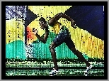 Usain Bolt, lekkoatletyka, sport, mężczyzna, flaga, Jamajki