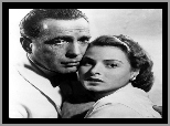 Casablanca, Ingrid Bergman, Humphrey Bogart, przytuleni