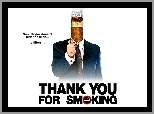 Thank You For Smoking, plakat, papieros, garnitur, zapalniczka, Aaron Eckhart