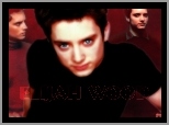 Elijah Wood,czarna koszulka, niebieskie oczy