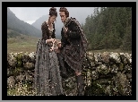 Outlander, Film, Przygodowy, Dziewczyna, Mężczyzna, Kamienny, Mur, Góry