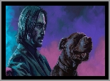 Film, John Wick 3, Aktor, Keanu Reeves, Pies, Grafika