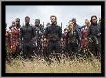 Film, Avengers Wojna bez granic, Avengers Infinity War, Anthony Mackie, Chris Evans, Scarlett Johansson
