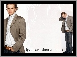Hayden Christensen,pasiasta marynarka, koszula