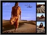 Heath Ledger,pomarańczowy strój, pustynia