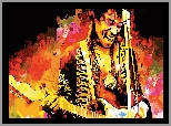 Jimi Hendrix, Gitara, Rock, Grafika