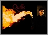Joaquin Phoenix,czarny strój, ogień