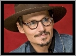 Johnny Depp, Okulary, Kapelusz