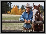 Serial, Yellowstone, Aktor, Kevin Costner, Kowboj, Koń