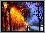 Leonid, Afremov, Spacer, W Deszczu