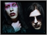 Marilyn Manson, Okulary, Czerwone, Usta