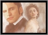 Phantom Of The Opera, Emmy Rossum, kolczyki, Gerard Butler, maska