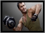 Mężczyzna, Fitness, Ciężarek, Gimnastyczny