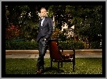 Mężczyzna, Leonardo DiCaprio, Ogród, Fotel