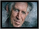 Mężczyzna, Keith Richards, Gitarzysta, The Rolling Stones, Portret, Paintography