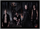 Pamiętniki wampirów, The Vampire Diaries, Steven R McQueen, Candice Accola, Michael Trevino, Noc, Ogień, Las, Bohaterowie