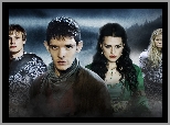 Przygody Merlina, The Adventures of Merlin, Merlin - Colin Morgan, Morgana - Katie McGrath, Arthur - Bradley James, Morgose - Emilia Fox