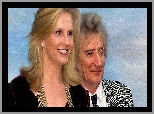 Piosenkarz, Rod Stewart, Modelka, Penny Lancaster, Grafika