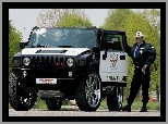 Samochód, Policyjny, Hummer, Policjant