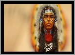 Indianin, Spojrzenie, Pióropusz
