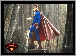 Superman Returns, Brandon Routh, peleryna, beton