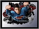 Superman Returns, Brandon Routh, szkło, pięści