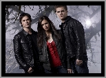 Pamiętniki wampirów, The Vampire Diaries, Ian Somerhalder, Nina Dobrev, Paul Wesley