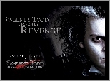 Sweeney Todd, Johnny Depp, fryzura, twarz, napisy