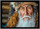 Mężczyzna, Twarz, Siwa, Broda, AI
