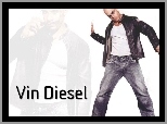 Vin Diesel,czarna kurtka, okulary