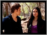 Pamiętniki wampirów, Vampire Diaries, Nina Dobrev, Paul Wesley