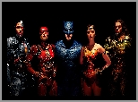 Liga Sprawiedliwości - Justice League, Obsada, Ray Fisher - Cyborg, Ben Affleck - Batman, Jason Momoa - Aquaman, Ezra Miller - Flash, Gal Gadot - Wonder Woman