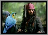 piraci_z_karaibow_2, Johnny Depp, papuga