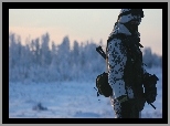 Żołnierz, Zima, Karabin