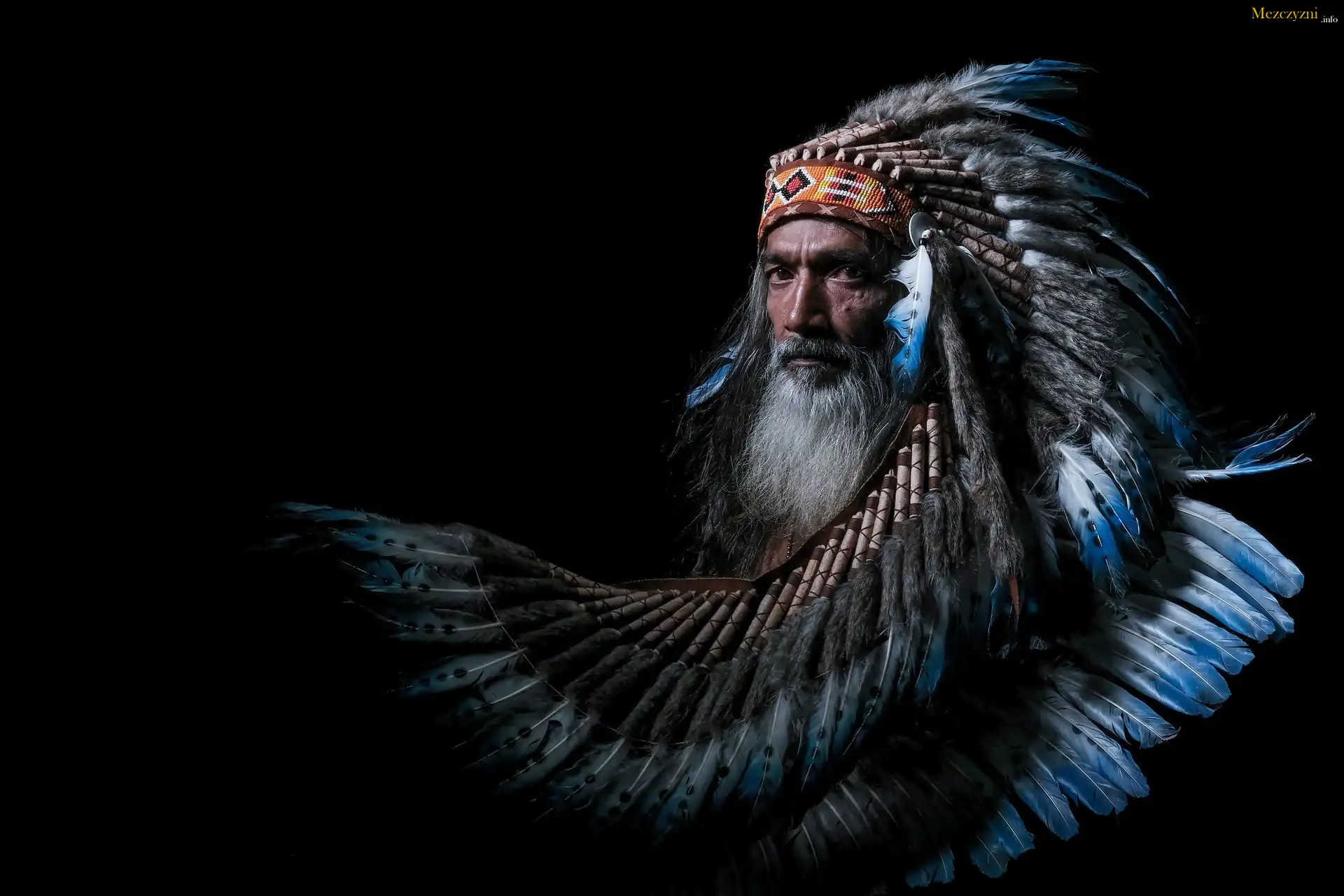 Mężczyzna, Pióropusz, Indianin