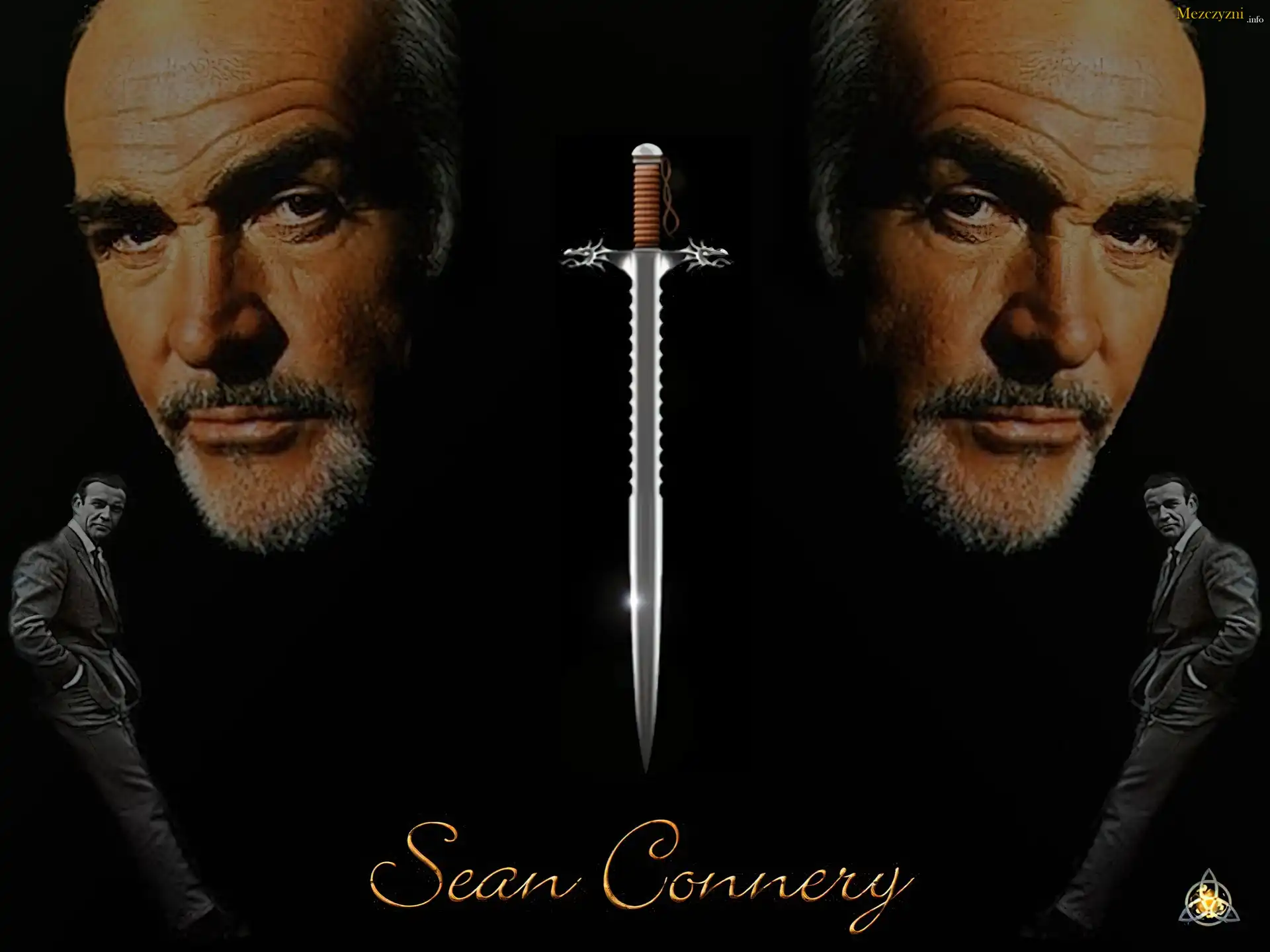 Sean Connery,miecz, twarze