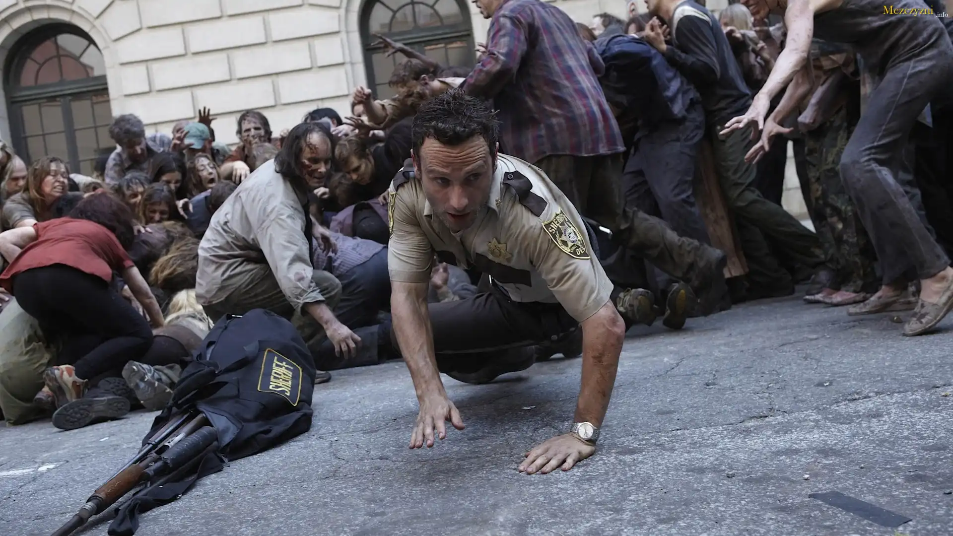 Serial, The Walking Dead, Żywe trupy, Rick Grimes, Andrew Lincoln, Zombie Andrew Lincoln