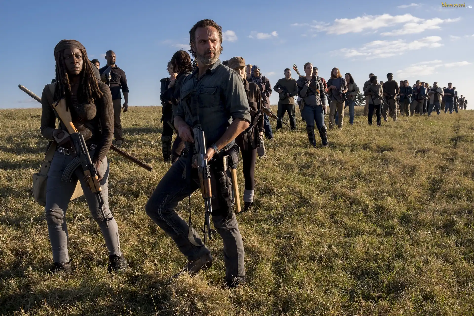 Serial, The Walking Dead, Żywe trupy, Rick Grimes - Andrew Lincoln, Michonne - Danai Gurira