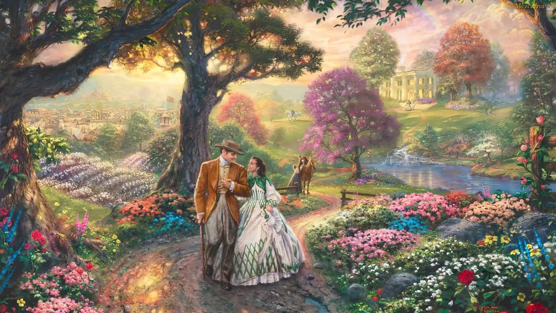 Thomas Kinkade, Ogród, Spacer